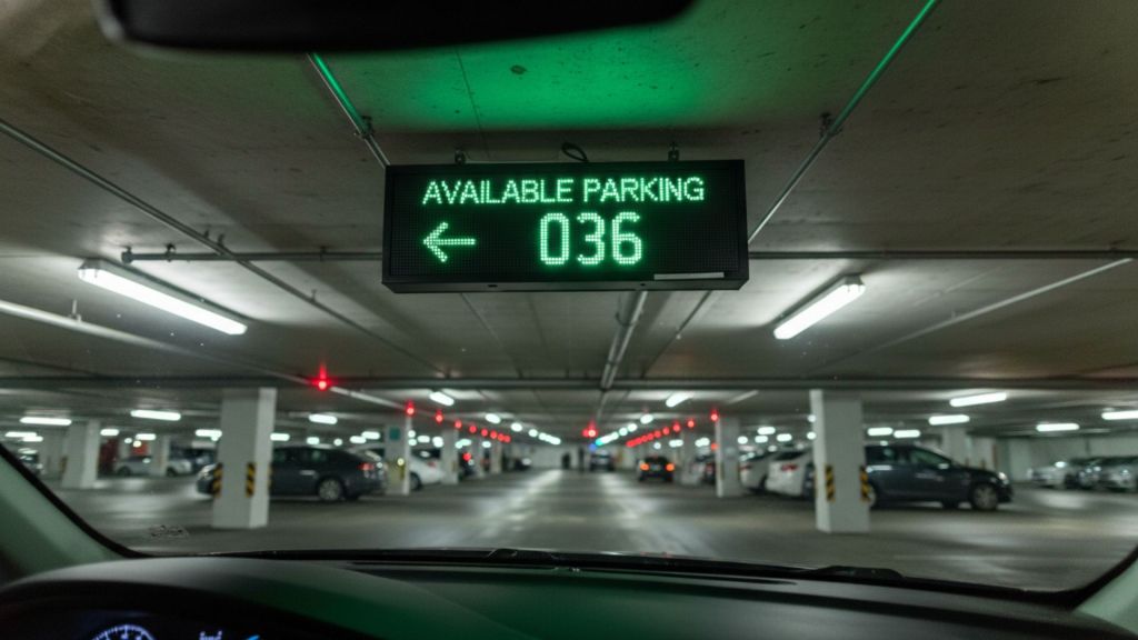 parking guidance screen displays