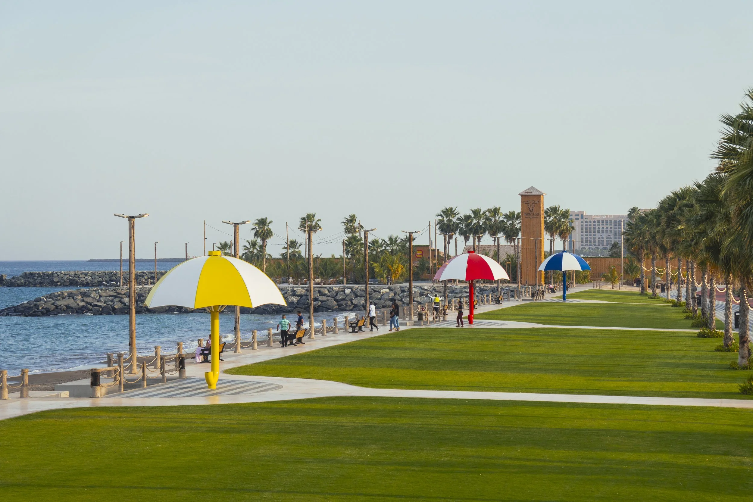 Umbrella Beach parking Al Faseel Fujairah