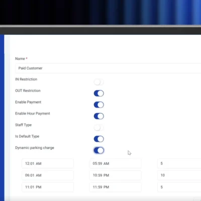 Parking Management System Settings